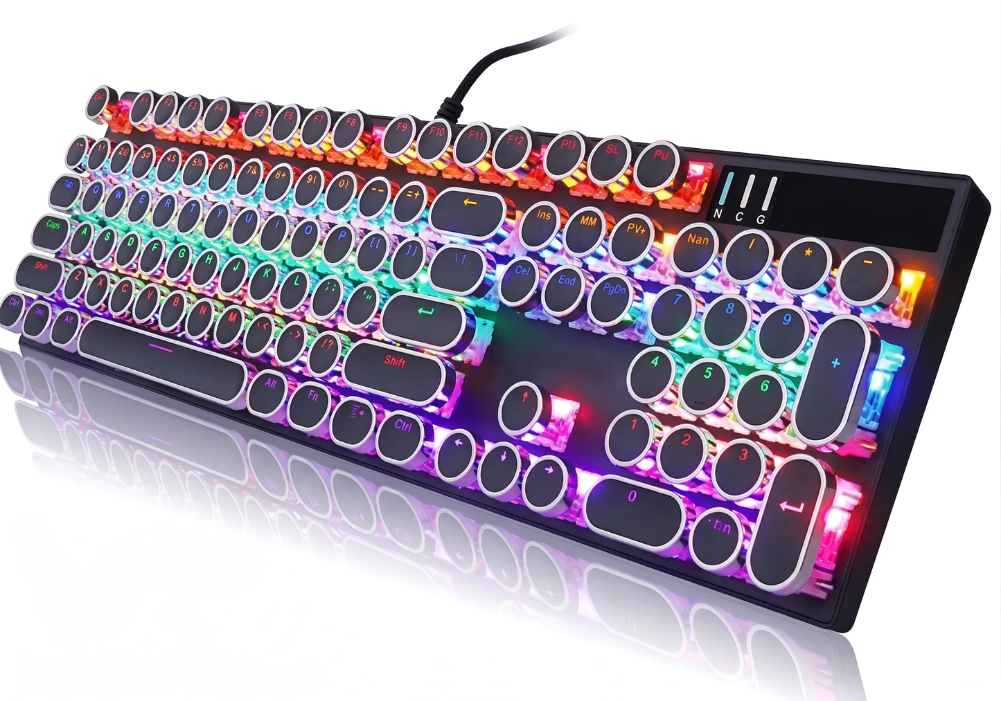 Pack Setup Perfecto: Teclado Mecánico Retro RGB + (Incluye 1 Mouse Vertical GRATIS!! )